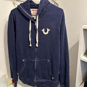True Religion Blue Graphic Hoodie
